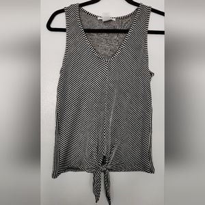 Caution to the wind Women's Striped Sleeveless Shirt